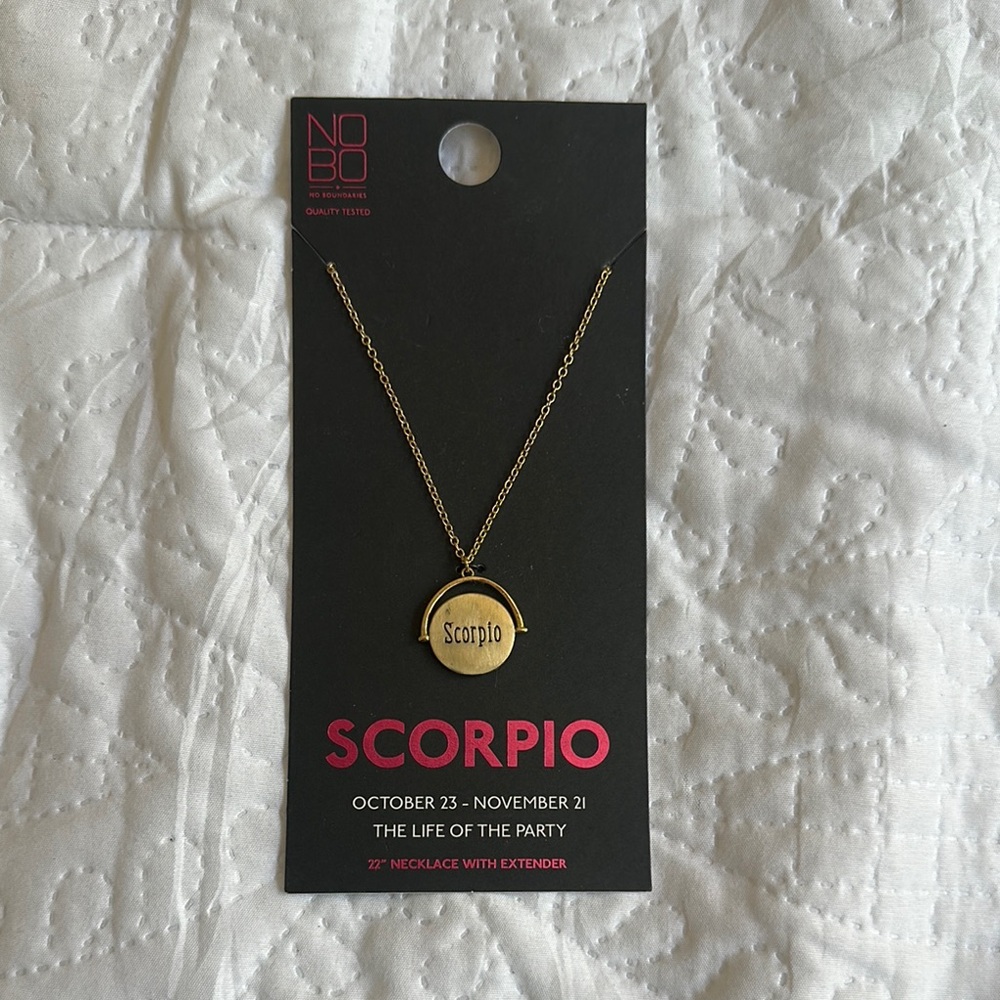 NOBO Gold Scorpio Pendant Necklace